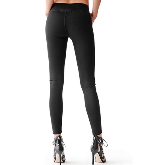 GUESS faux leather quilted zip leggings limited - Picture 5 of 8